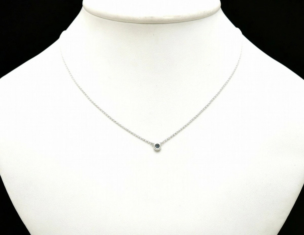TIFFANYCo Tiffany by the Yard Necklace Silver Aquamarine